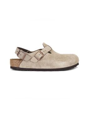 Birkenstock Tokio Suede Clogs Taupe EU 39 US 8-8.5 Slingback Made Germany